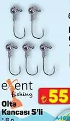 EXENT FİSHİNG OLTA KANCASI 5'Lİ 8 G fiyat ve kampanya bilgisi